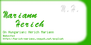 mariann herich business card